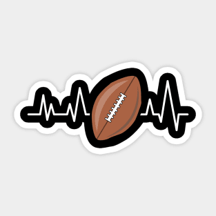 Heartbeat Pulse - American Football Sticker
